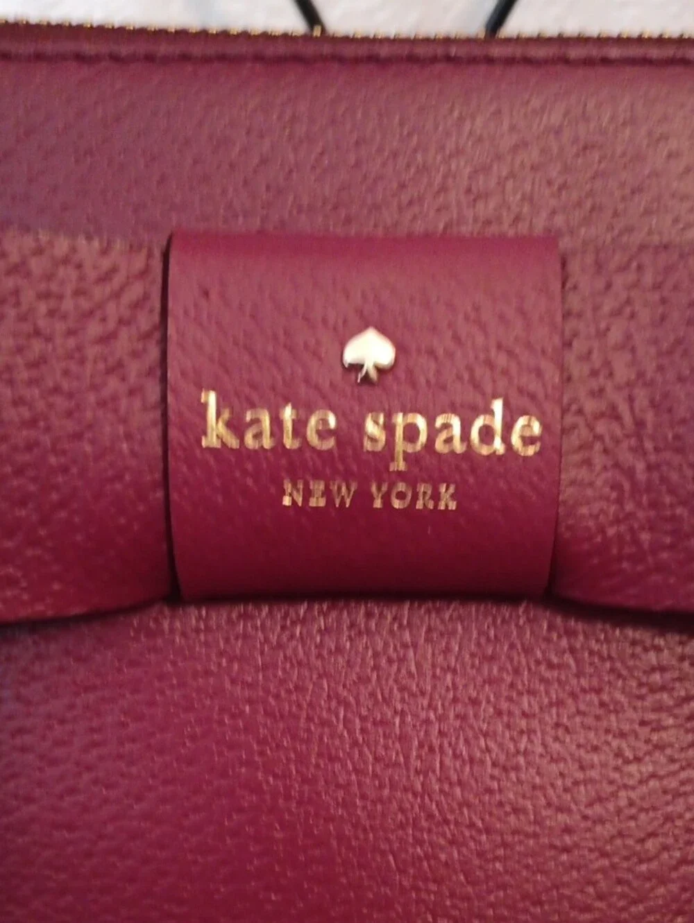 kate spade Preloved burgundy bow satchel